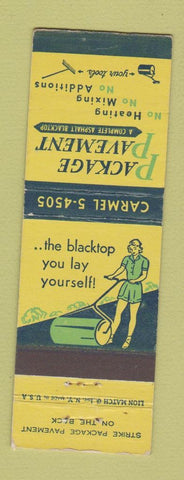 Matchbook Cover - Package Pavement Carmel NY girlie