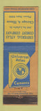 Matchbook Cover - Universal Atlas Cement Chicago IL