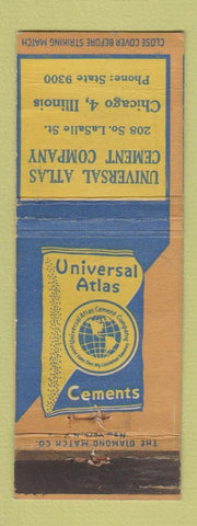 Matchbook Cover - Universal Atlas Cement Chicago IL