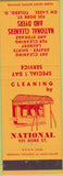 Matchbook Cover - National Cleaners Dyers Toldeo OH dry cleaning
