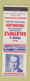Matchbook Cover - Frank Dalrymple Freeholder Election Hunterdon County NJ