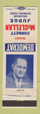 Matchbook Cover - Corbett McClellan Judge Election Delaware Superior Court