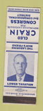 Matchbook Cover - Cleo Crain Congress Election