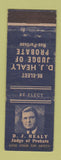 Matchbook Cover - DJ Healy Judge of Probate  Election