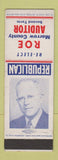 Matchbook Cover - Roe Morrow County Auditor Election