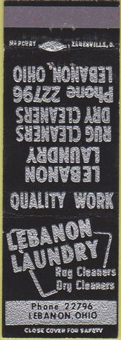 Matchbook Cover - Lebanon Laundry dry cleaning Lebanon OH