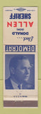 Matchbook Cover - Donald Don Allen Sheriff Election