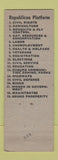 Matchbook Cover - John Rollins for Lieutenant Governor Election DE Delaware