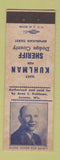 Matchbook Cover - Arno Kuhlman Sheriff Dodge County Republican Election