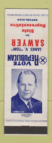 Matchbook Cover - James Tom Sawyer State Representative Election Republican