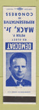 Matchbook Cover - Peter F Mack Jr Congress Representative Election