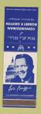 Matchbook Cover - Congressman Robert P Griffin 9th District MI Michigan