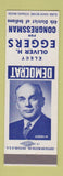 Matchbook Cover - Oliver H Eggers Congressman Election IN Indiana