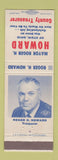 Matchbook Cover - Mayor Roger Howard Election Stow OH County Treasurer