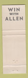 Matchbook Cover - Donald Don Allen Sheriff Election