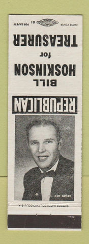 Matchbook Cover - Bill Hoskinson Treasurer Election