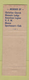 Matchbook Cover - Bill Hoskinson Treasurer Election