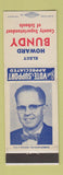 Matchbook Cover - Howard Bundy Superintendent of Schools Election