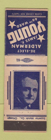 Matchbook Cover - James F Young Alderman Election