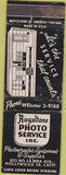 Matchbook Cover - Royaltone Photo Service Hollywood CA WEAR