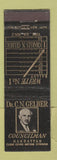 Matchbook Cover - Dr CN Gelber Councilman Election New York City Manhttan