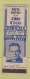 Matchbook Cover - Harold Jones for Circuit Clerk Election