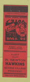 Matchbook Cover - W Newton Hawkins Ecorse Village President MI