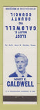 Matchbook Cover - Mary E Caldwell City Council Election