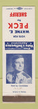 Matchbook Cover - Wayne Peck Sheriff Election WEAR