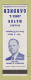 Matchbook Cover - James C Gardner Mayor Election