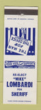 Matchbook Cover - Mike Lombardi Sheriff Election