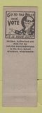 Matchbook Cover - Julius Huehnenfuss Sheriff Marathon County WI Wausau