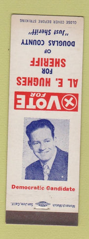 Matchbook Cover - Al Hughes Sheriff Election Douglas County