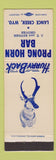 Matchbook Cover - Prong Horn Bar Lance Creek WY