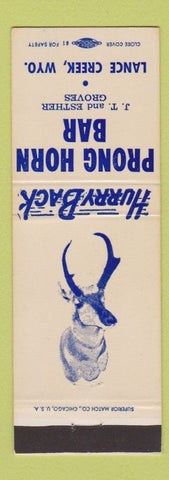 Matchbook Cover - Prong Horn Bar Lance Creek WY