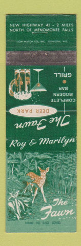 Matchbook Cover - The Fawn Deer Park Grill Menomonee Falls WI