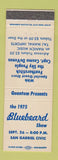 Matchbook Cover - Bluebard Show 1957 San Gabriel CA