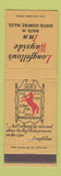 Matchbook Cover - Longfellow's Wayside Inn South Sudbury MA