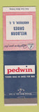 Matchbook Cover - Pedwin Shoes Welborn Anderson SC