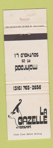 Matchbook Cover - La Gazelle Restaurant Southhold LI NY WEAR