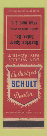 Matchbook Cover - Schult Beatrice Sperr Sales Naval Base SC trailer coach