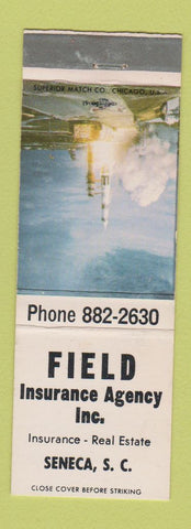 Matchbook Cover - Field Insurance Agency Real Estate Seneca SC