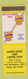 Matchbook Cover - Sands Motel Coffee Shop Best Western San Bernardino CA
