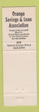 Matchbook Cover - Orange Savings and Loan San Bernardino CA