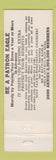 Matchbook Cover - Eagles Lodge San Bernardino CA