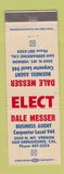 Matchbook Cover - Dale Messer Carpenter's Union San Bernardino CA
