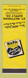 Matchbook Cover - NAPA Auto Parts St Matthews SC WEAR