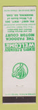 Matchbook Cover - Paddock Motor Court Manning SC motel