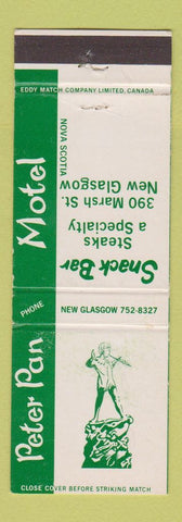 Matchbook Cover - Peter Pan Motel New Glasgow NS WEAR