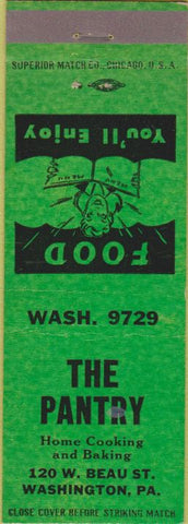 Matchbook Cover - The Pantry Washington PA